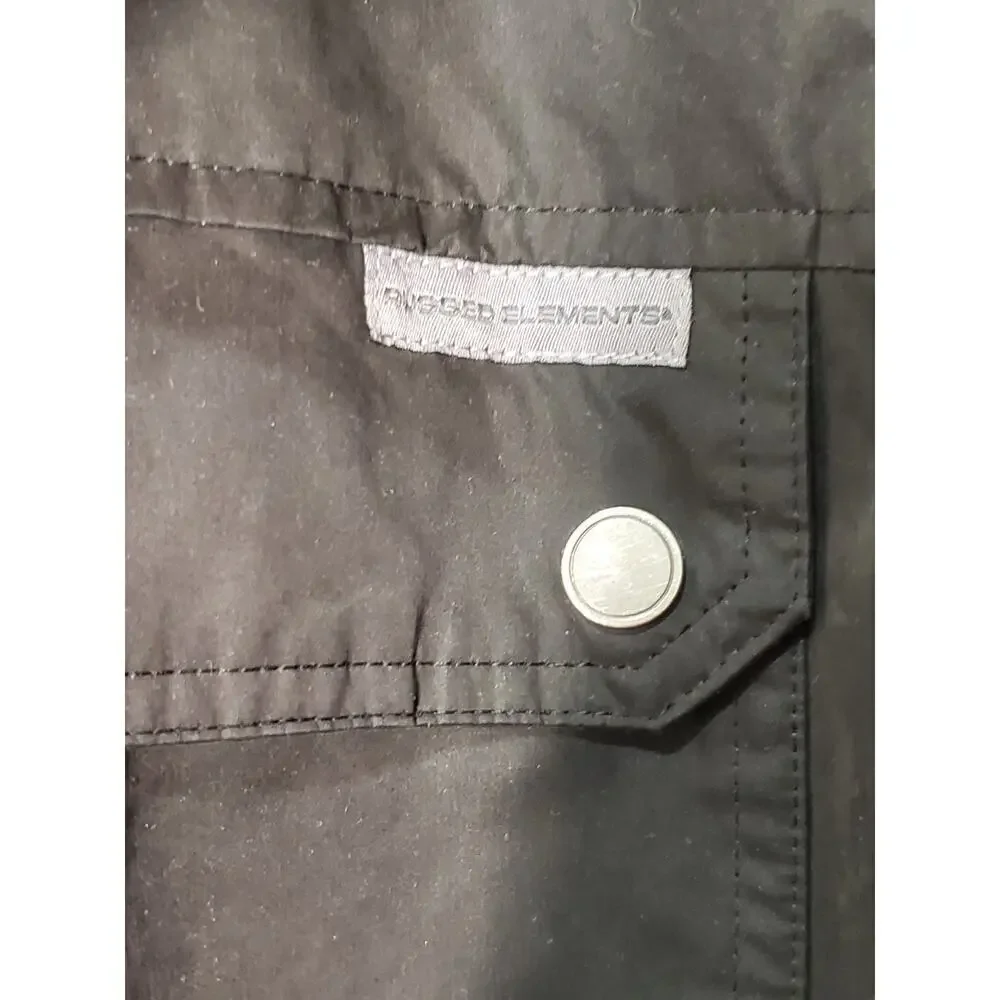 Rugged Elements Men’s XL Brown/Black Hooded Outdoor Jacket – Tears & Wear